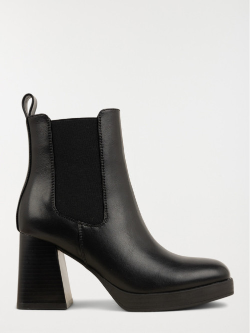 Boots noires à talon femme (36-41)