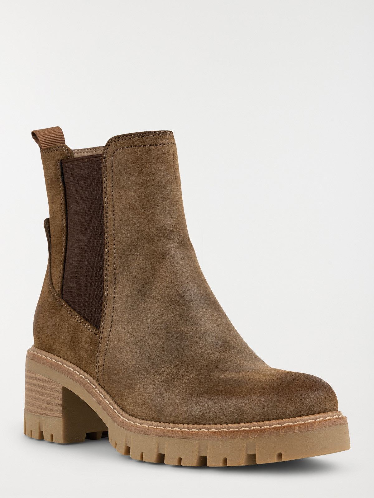 Bottines à talons femme taupe (36-41)