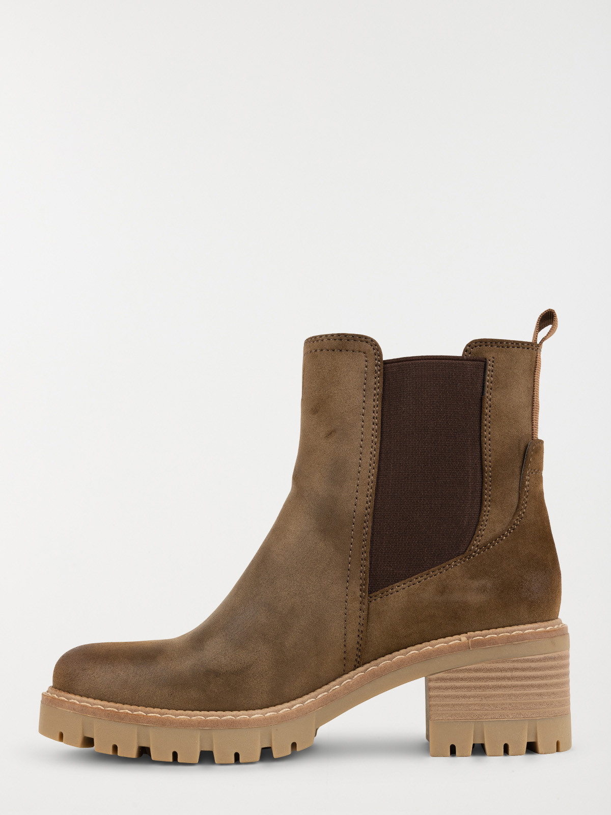 Bottines à talons femme taupe (36-41)