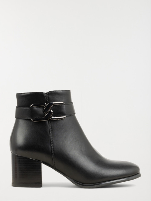 Bottine bride dorée femme noir (36-41)