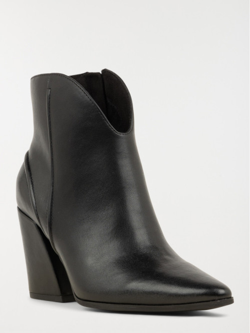 Bottines noires zippées...