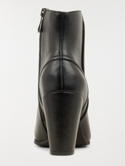 Bottines noires zippées...