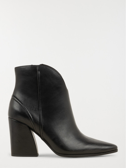 Bottines noires zippées femme (36-41)