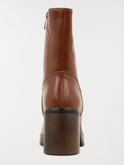 Bottines femme à talons marrons (36-41) Bottines femme à talons marrons (36-41)