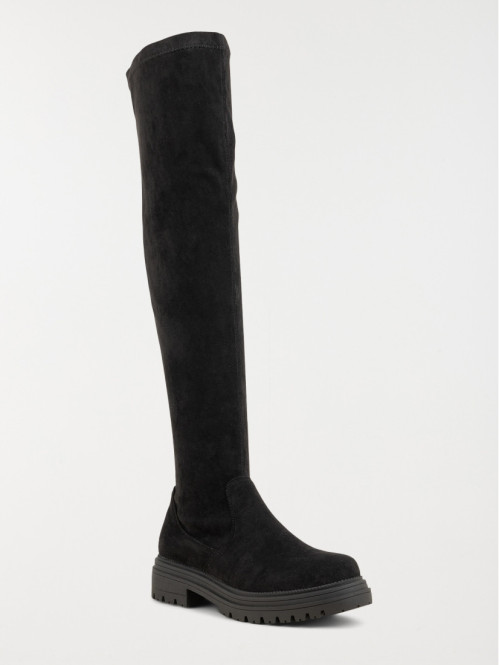 Bottes noires plates femme...