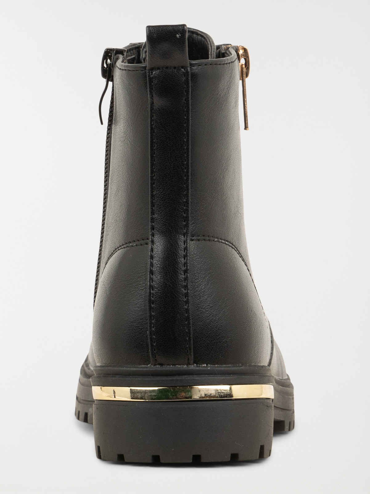 Bottine lacet et zip fille noir (31-37)