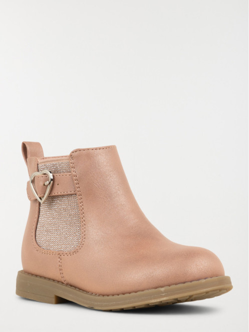Bottine rose bride fille...