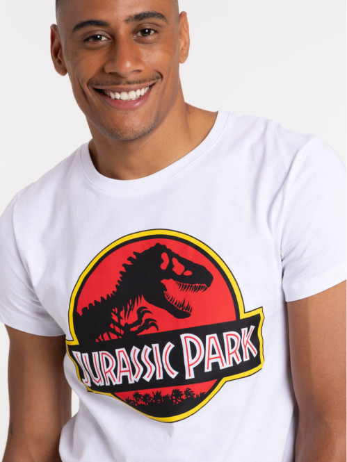 T-shirt blanc Jurassic Park homme T-shirt blanc Jurassic Park homme
