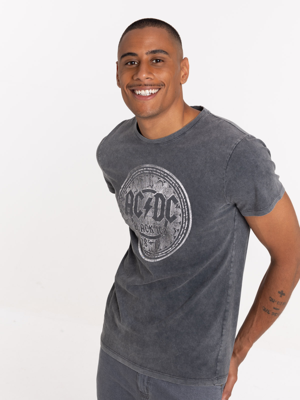 Tee-shirt AC/DC noir homme
