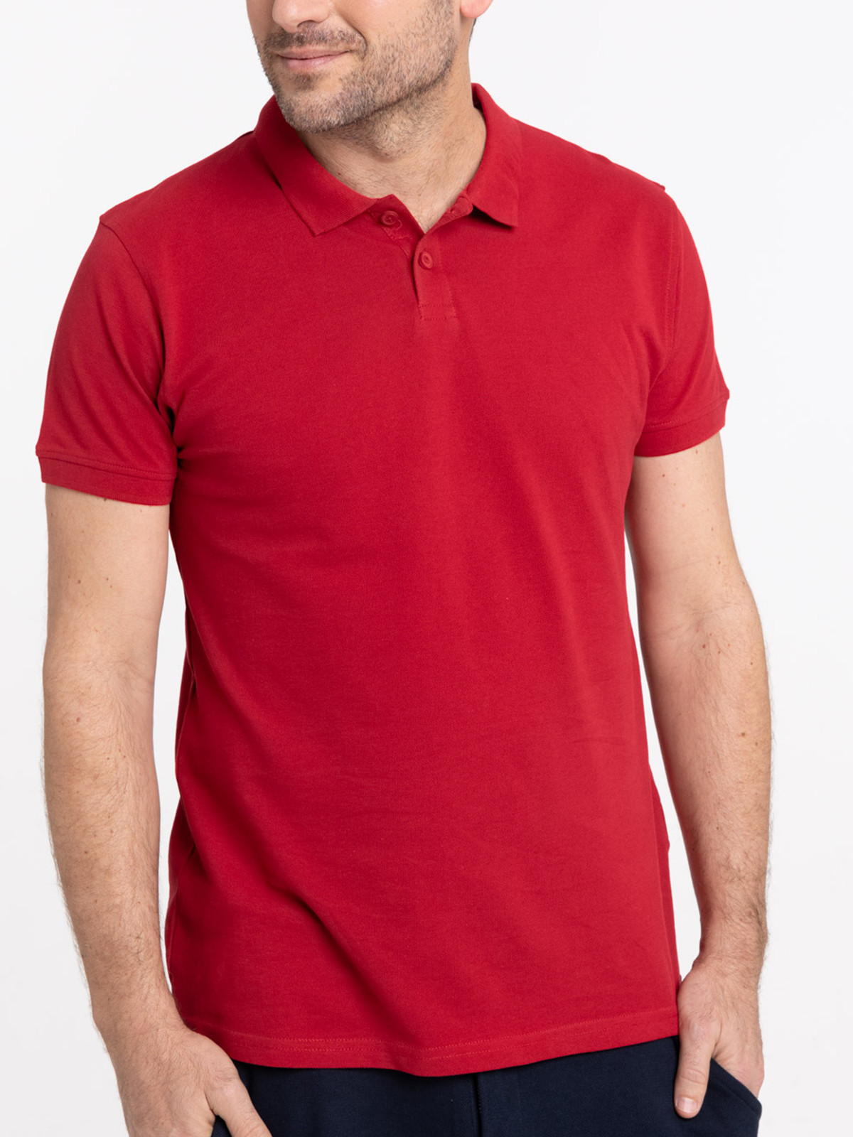 Polo carmin homme