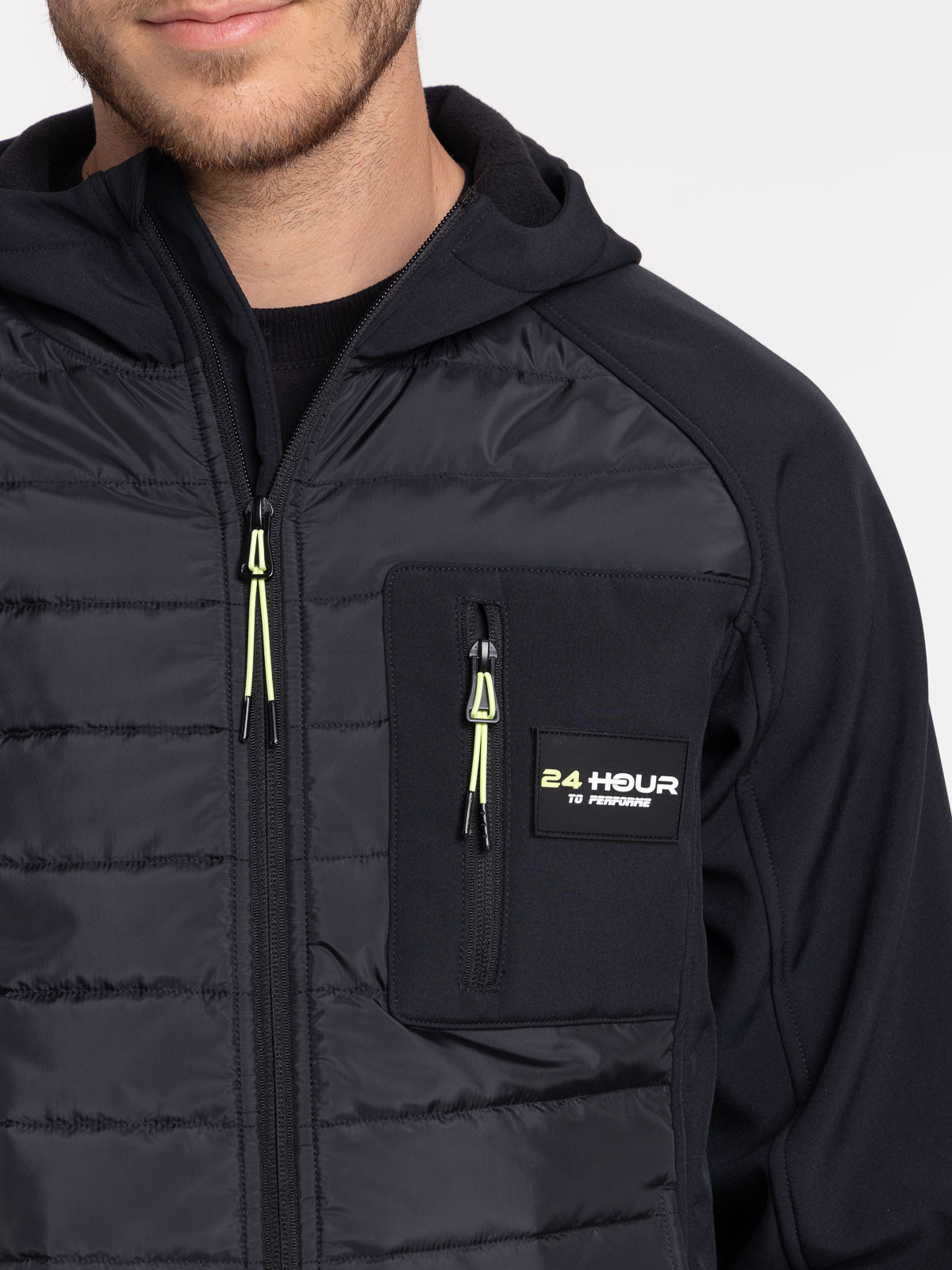 Veste noire à capuche homme Veste noire à capuche homme