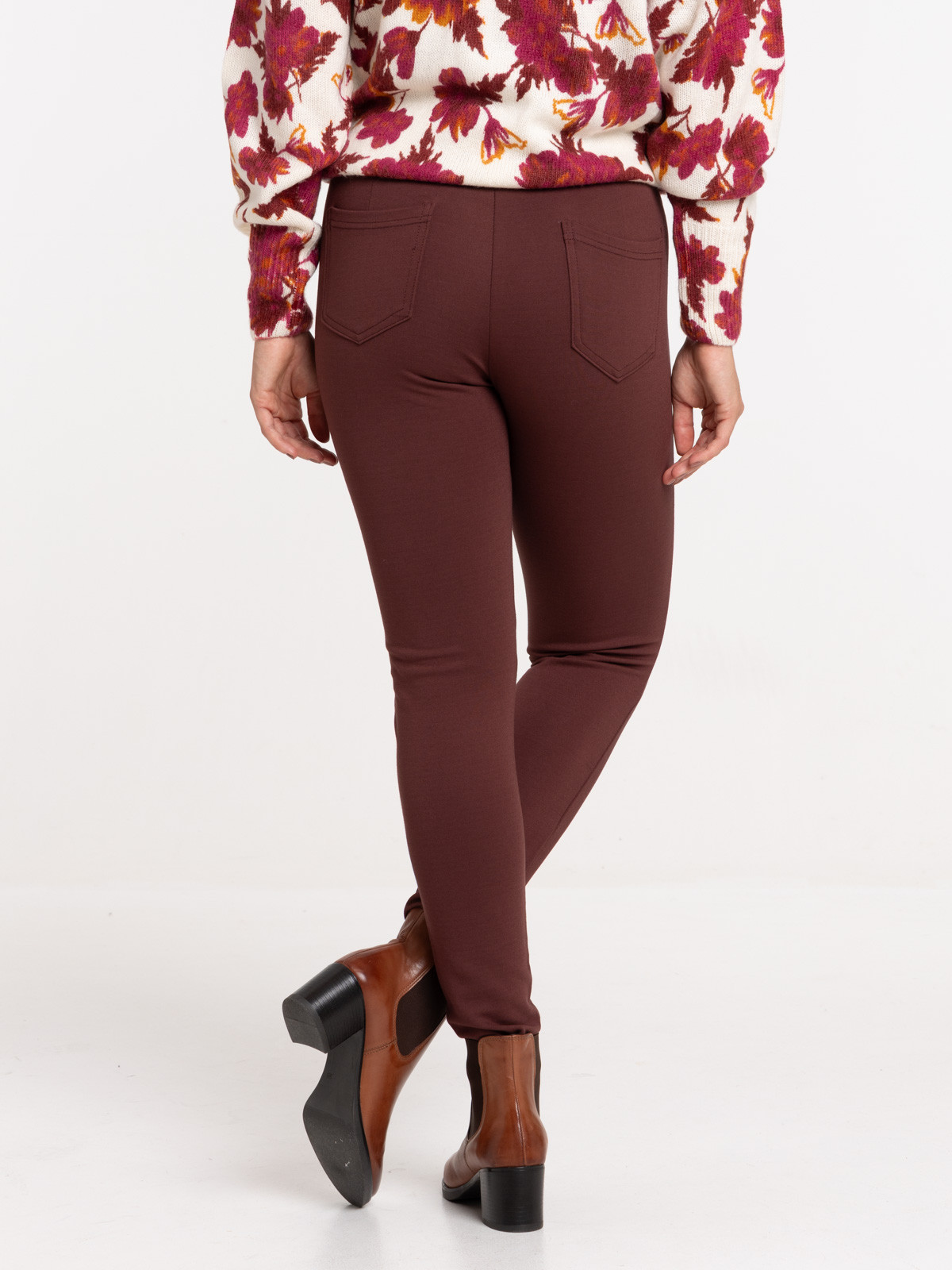Legging pont café rougi femme