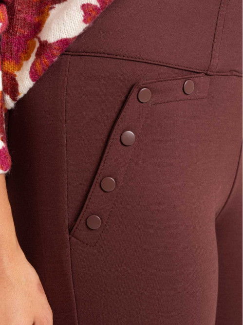 Legging pont café rougi femme