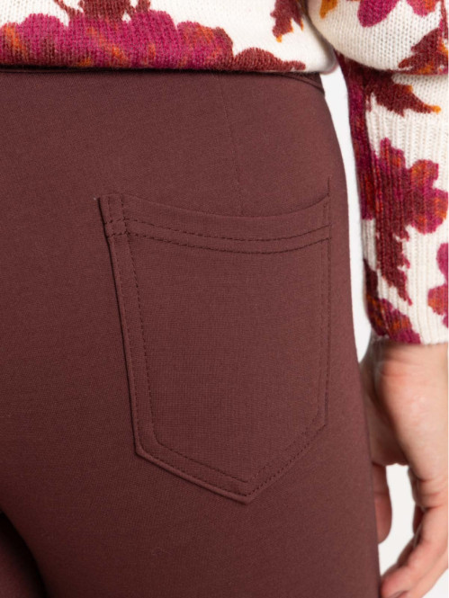 Legging pont café rougi femme