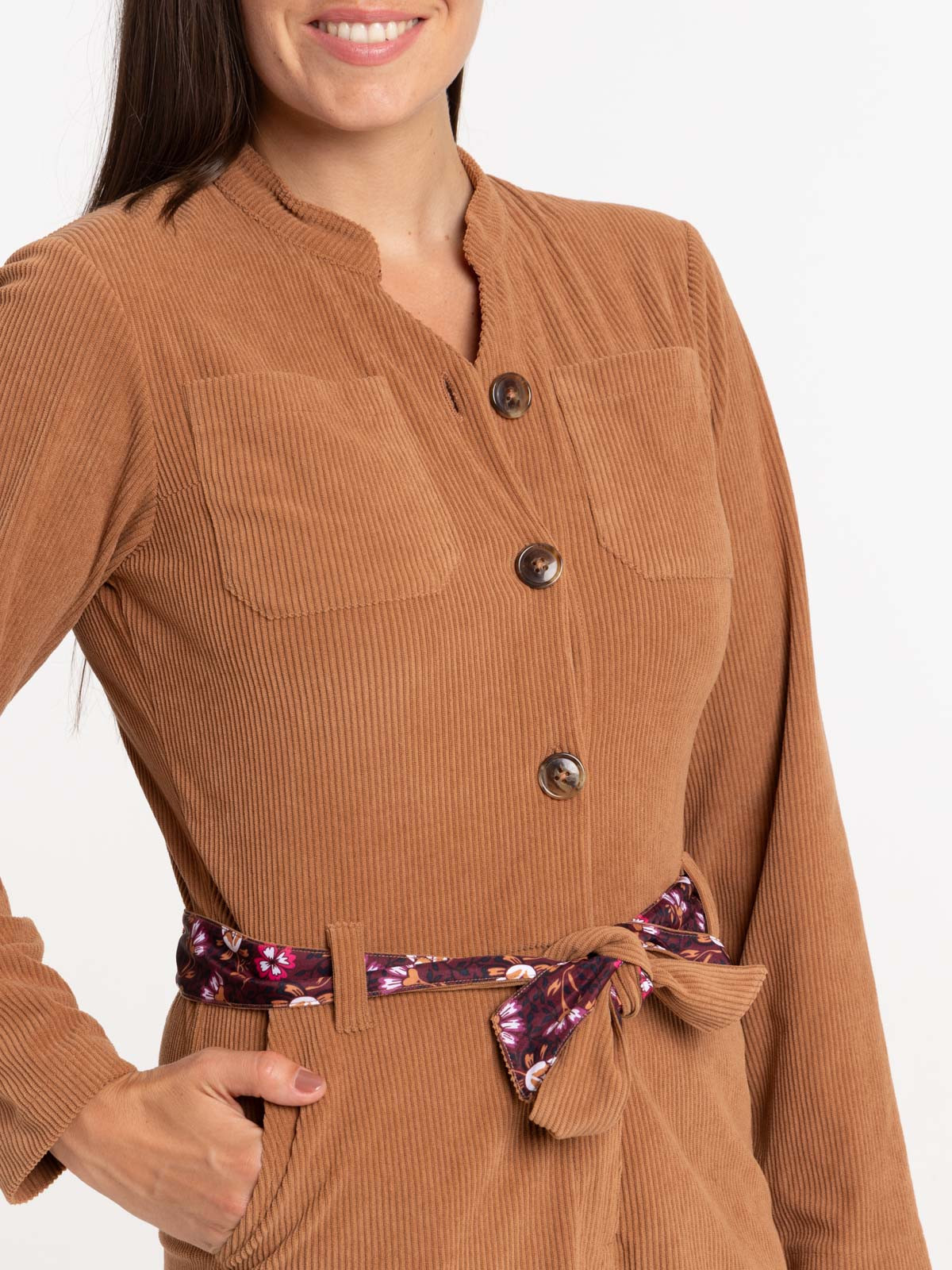 Combipantalon velours femme