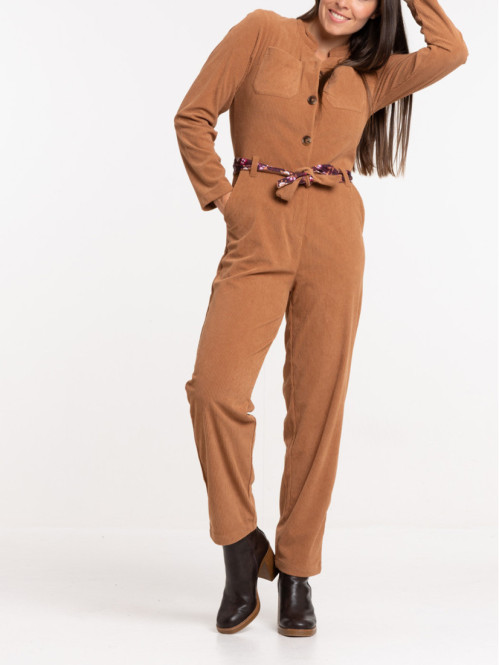 Combipantalon velours femme