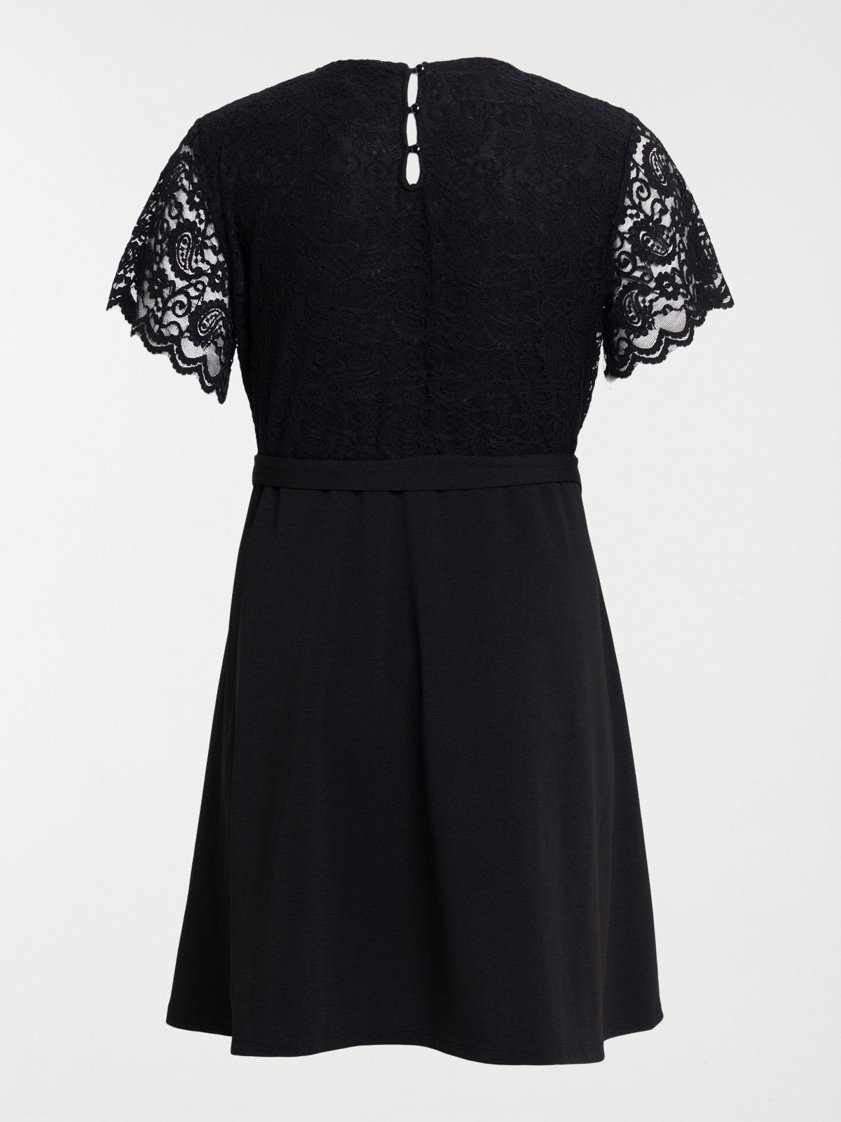 Robe dentelle grande taille noire femme