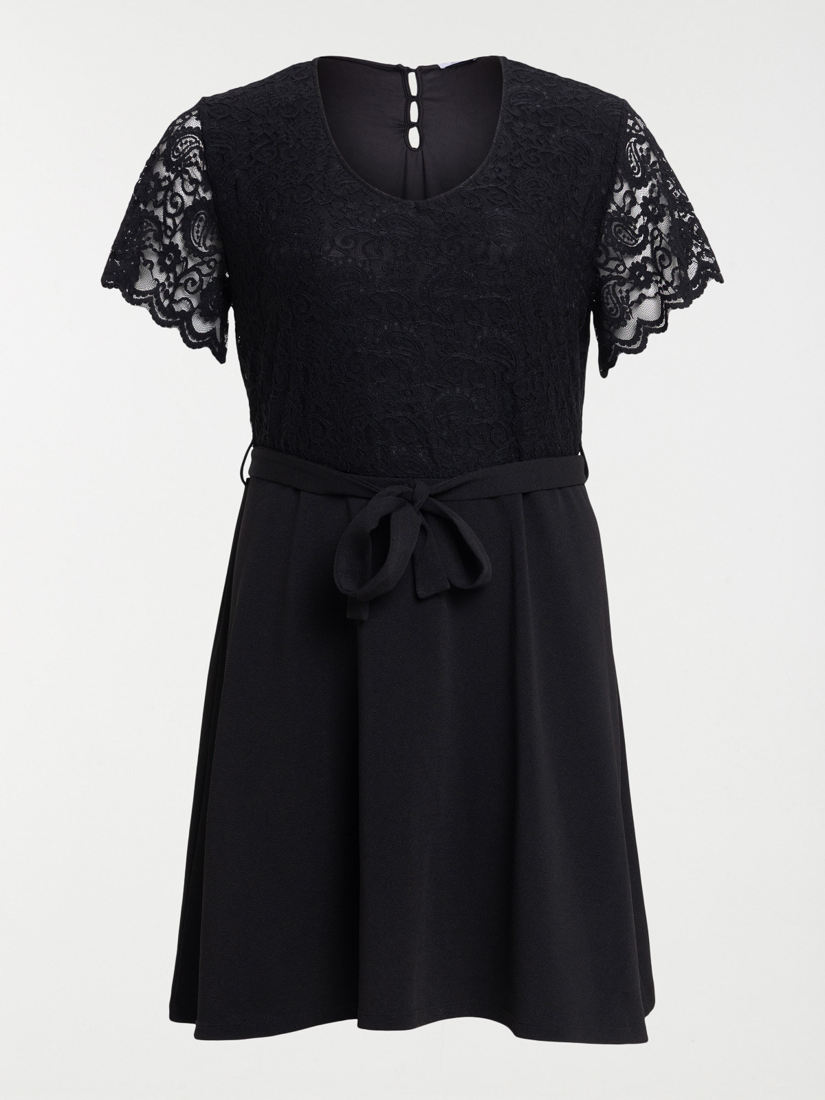 Robe dentelle grande taille noire femme