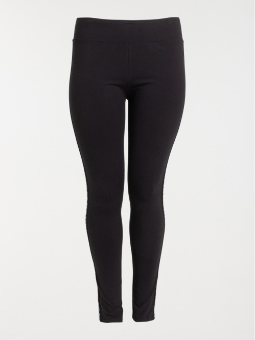 Legging sport grande taille femme noir