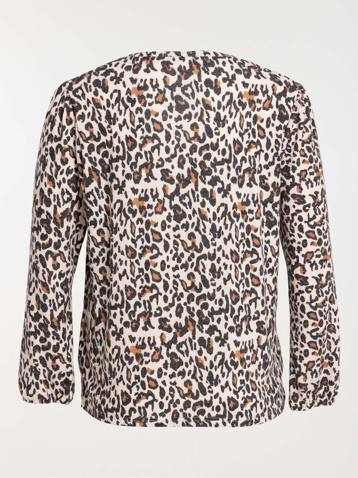 Tee-shirt imprimé léopard femme