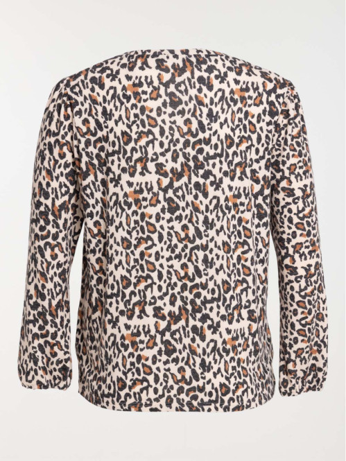 Tee-shirt imprimé léopard femme
