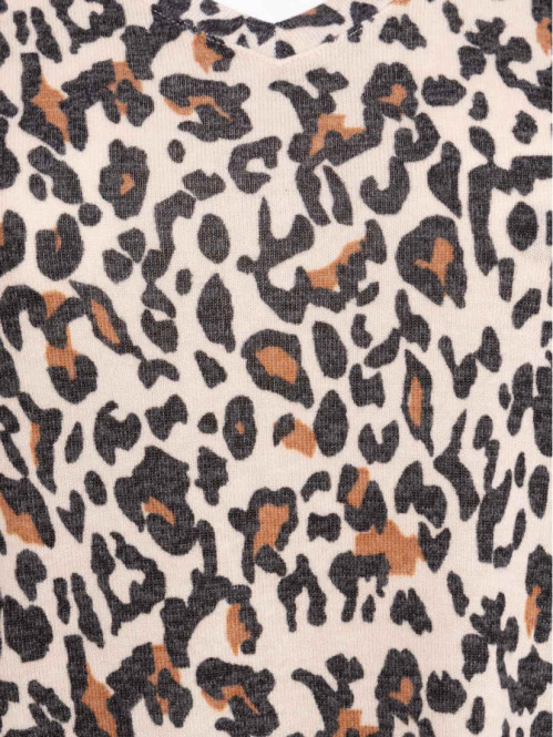 Tee-shirt imprimé léopard femme