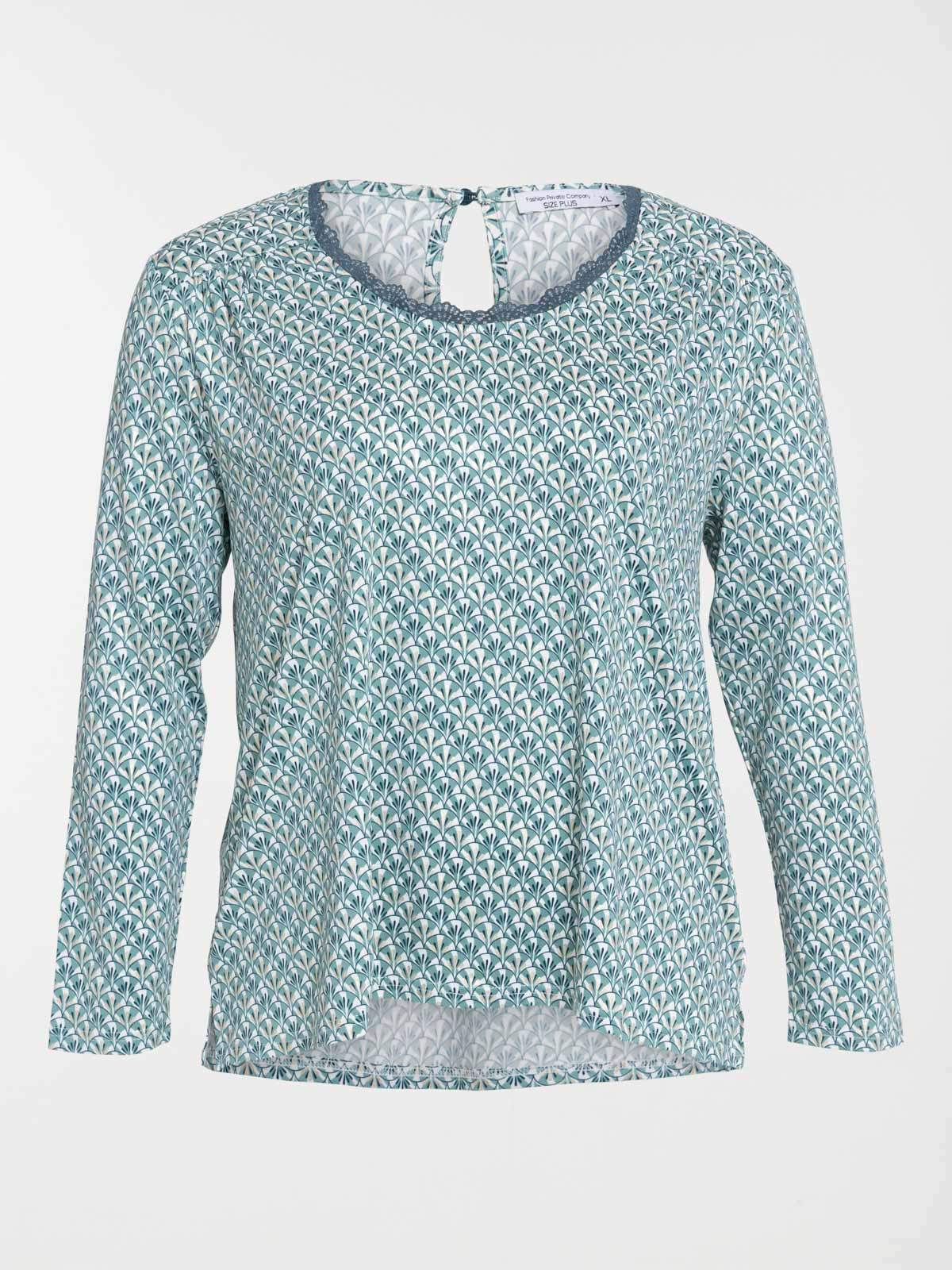 Tee-shirt vert grande taille femme