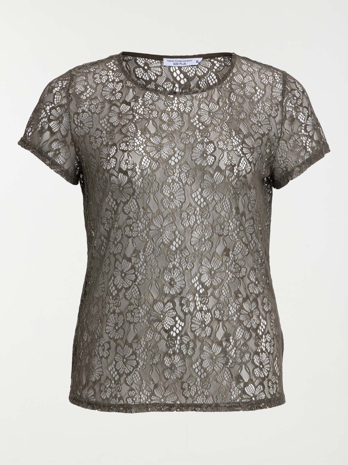 T-shirt dentelle grande taille femme