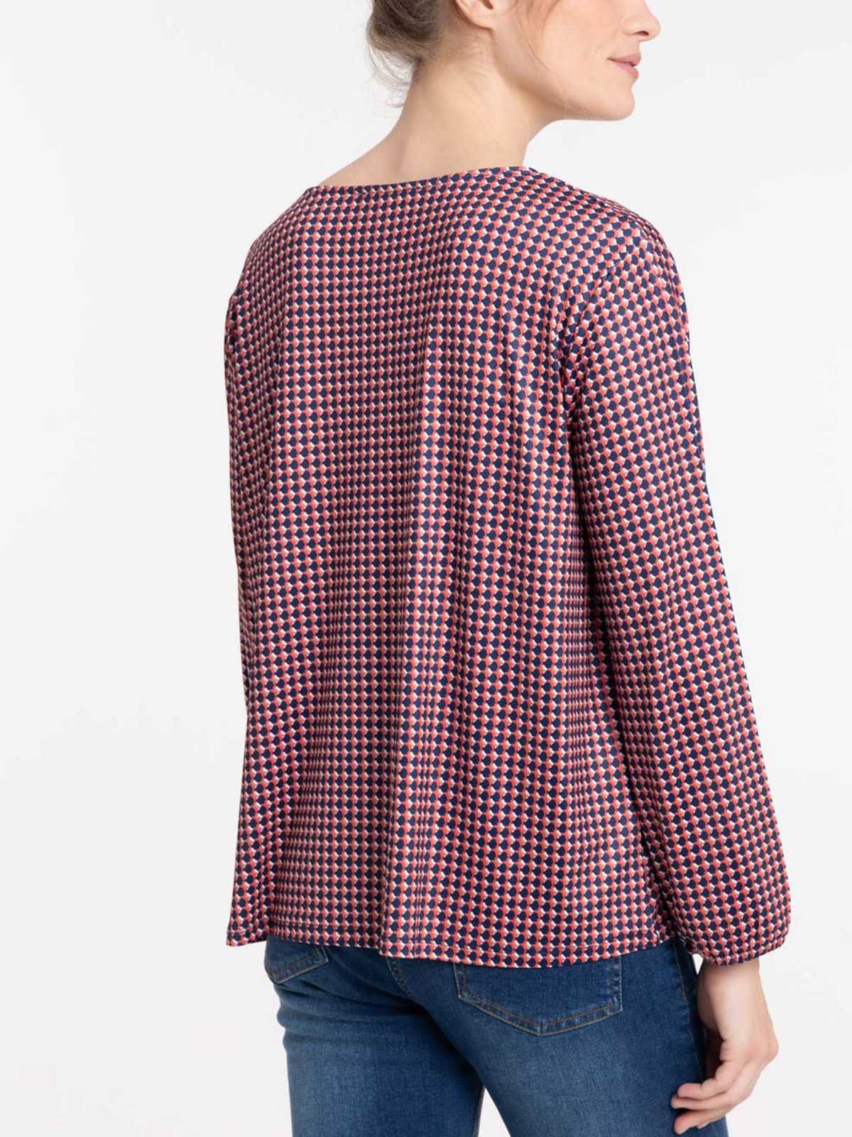 T-shirt laçage motif graphique femme