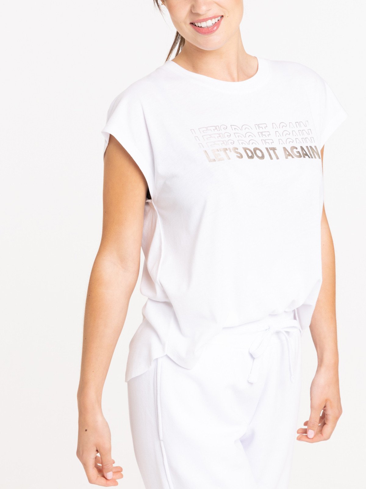 Tee-shirt sport blanc femme