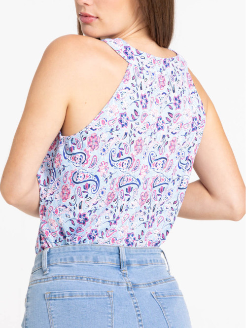 Débardeur fleuri sans manches femme Débardeur fleuri sans manches femme