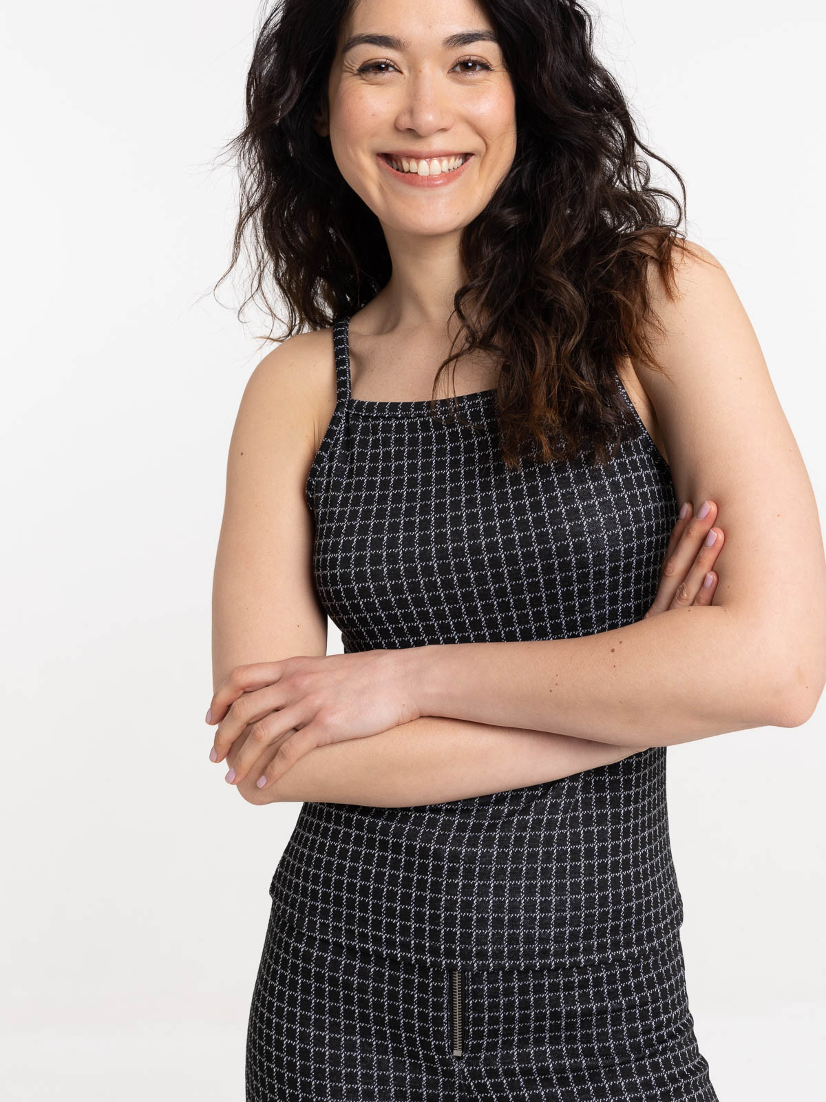 Débardeur à carreaux femme