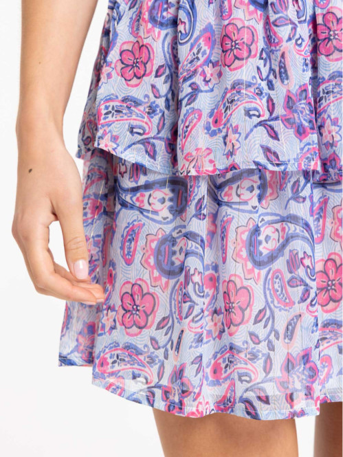 Jupe voile fleurie femme