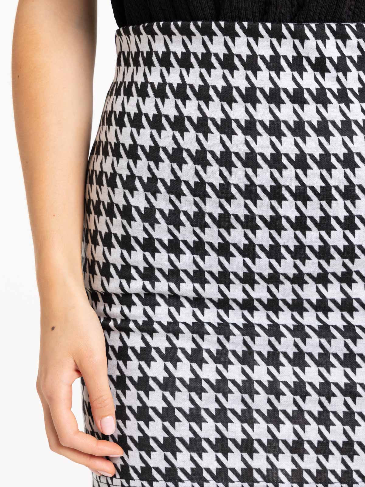 Jupe jacquard Pied-de-coq femme Jupe jacquard Pied-de-coq femme