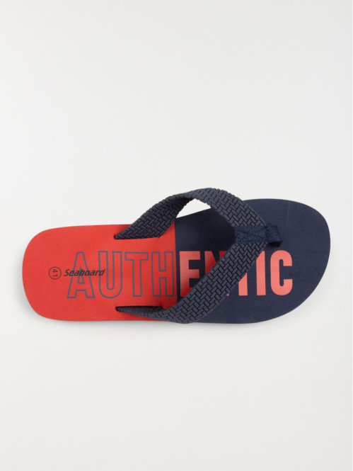 Tongs homme marine et rouge (40-46) Tongs homme marine et rouge (40-46)