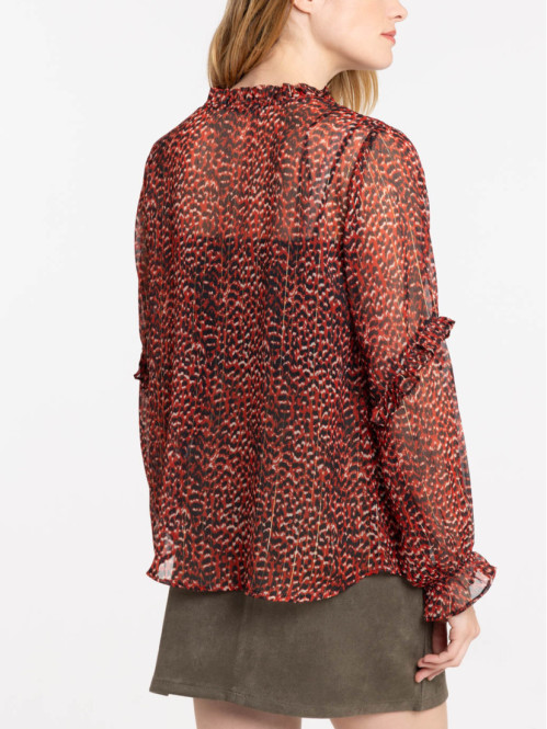 Blouse voile imprimée femme