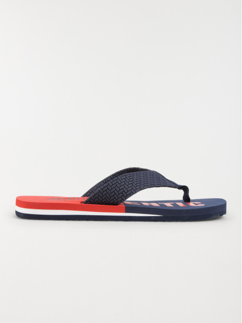 Tongs homme marine et rouge (40-46)