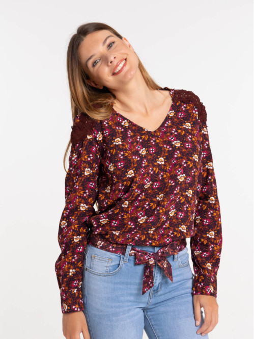 Blouse imprimée florale femme