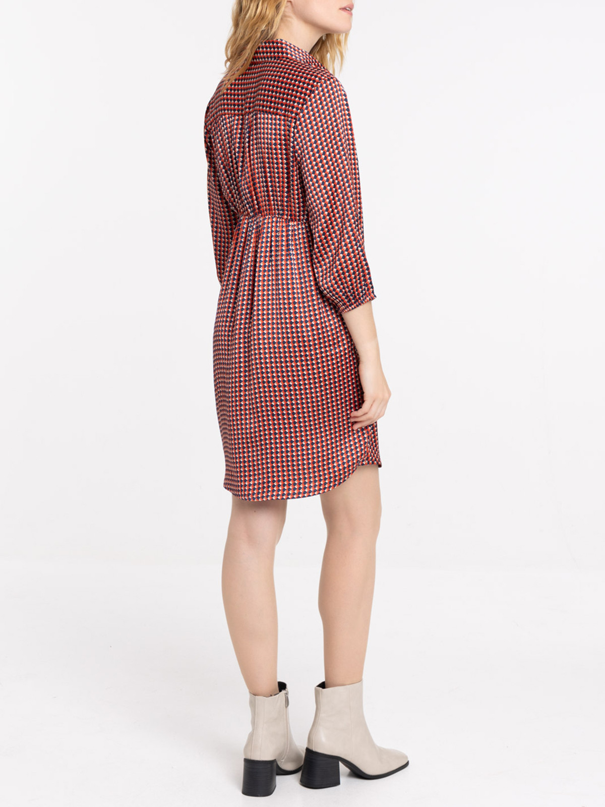 Robe satin imprimée femme