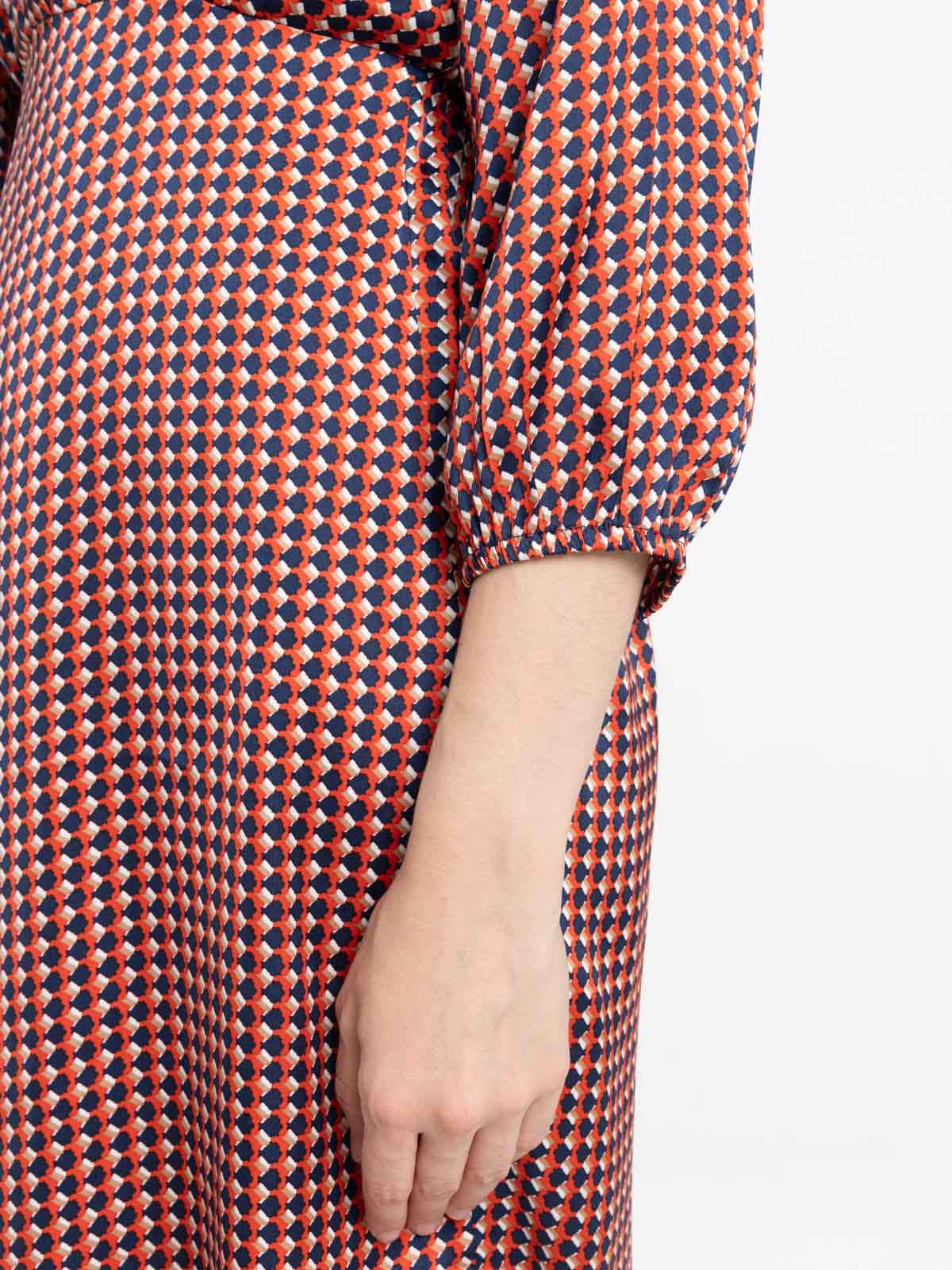 Robe satin imprimée femme