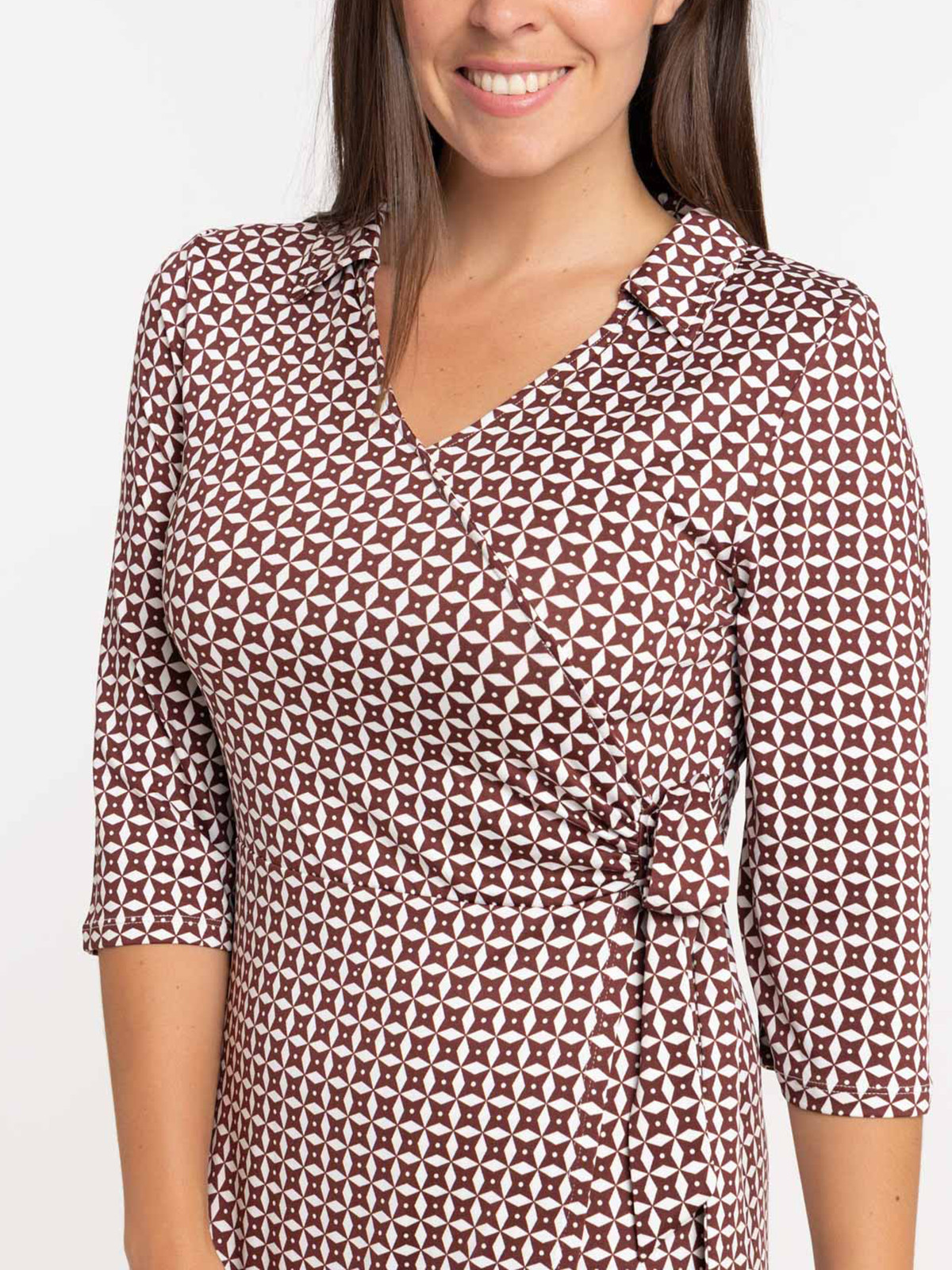 Robe effet portefeuille imprimée femme