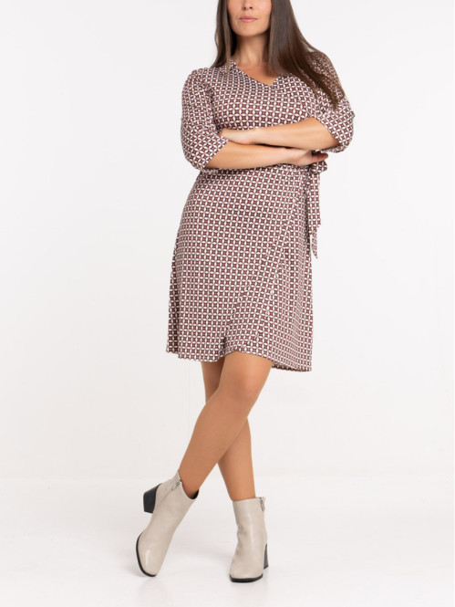 Robe effet portefeuille imprimée femme