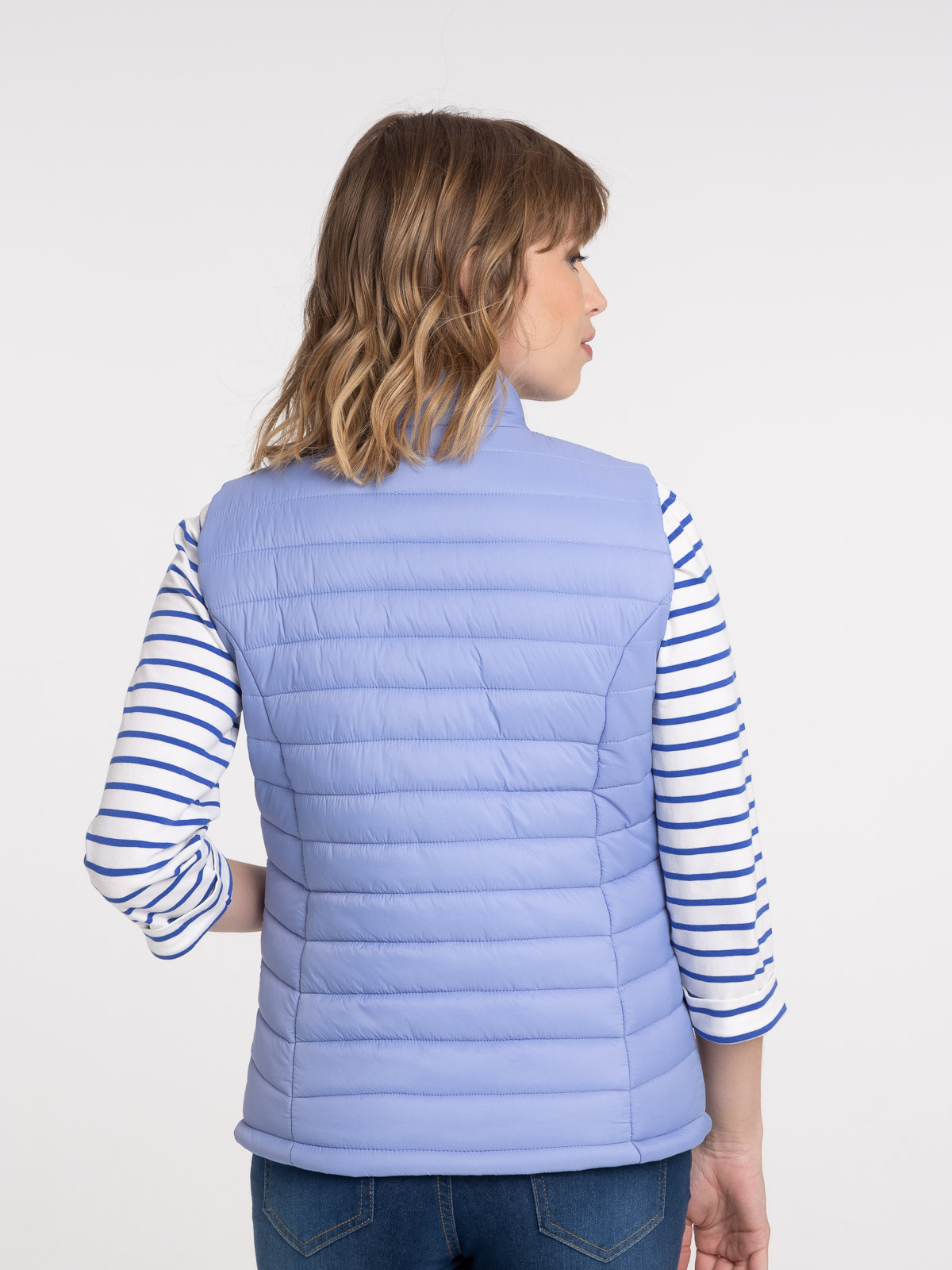Doudoune sans manches bleuet femme