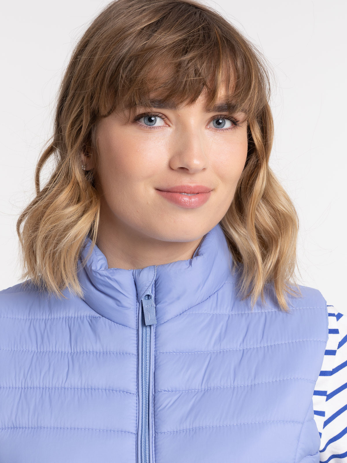 Doudoune sans manches bleuet femme
