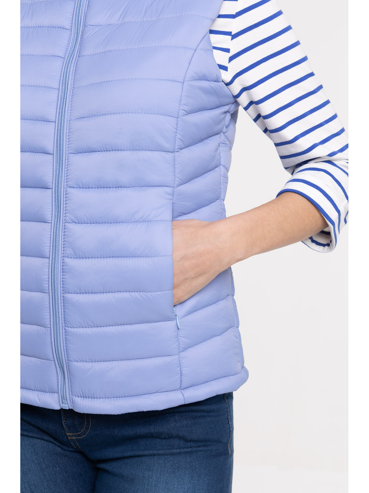 Doudoune sans manches bleuet femme