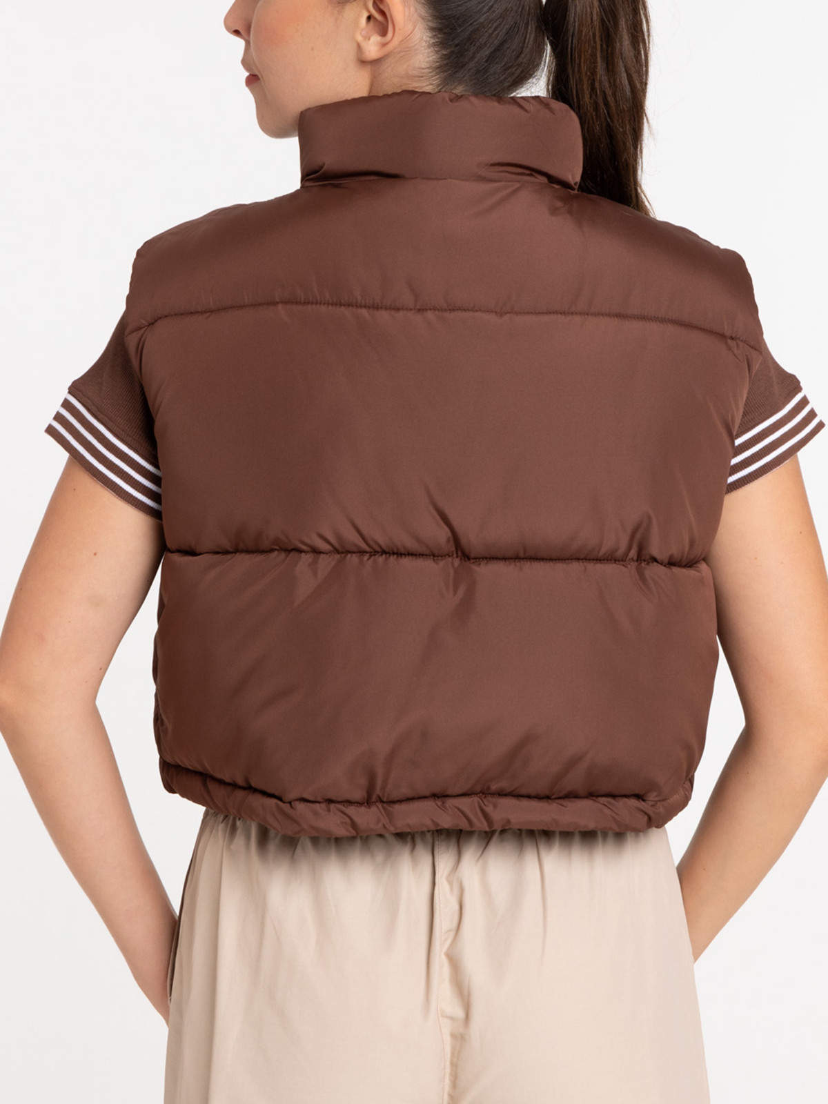 Doudoune sans manches brownie femme