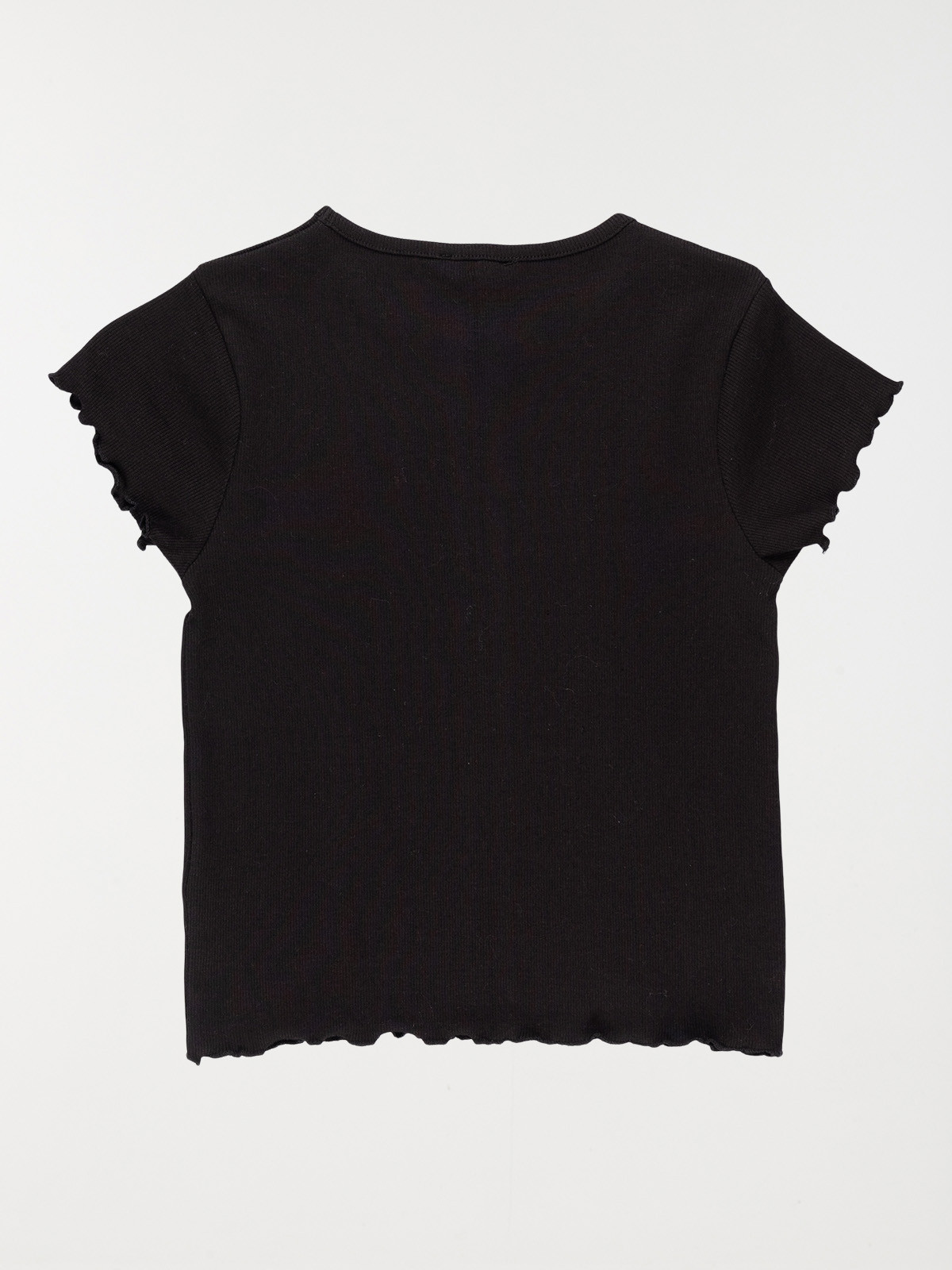 Tee shirt cotele noir fille XXS M