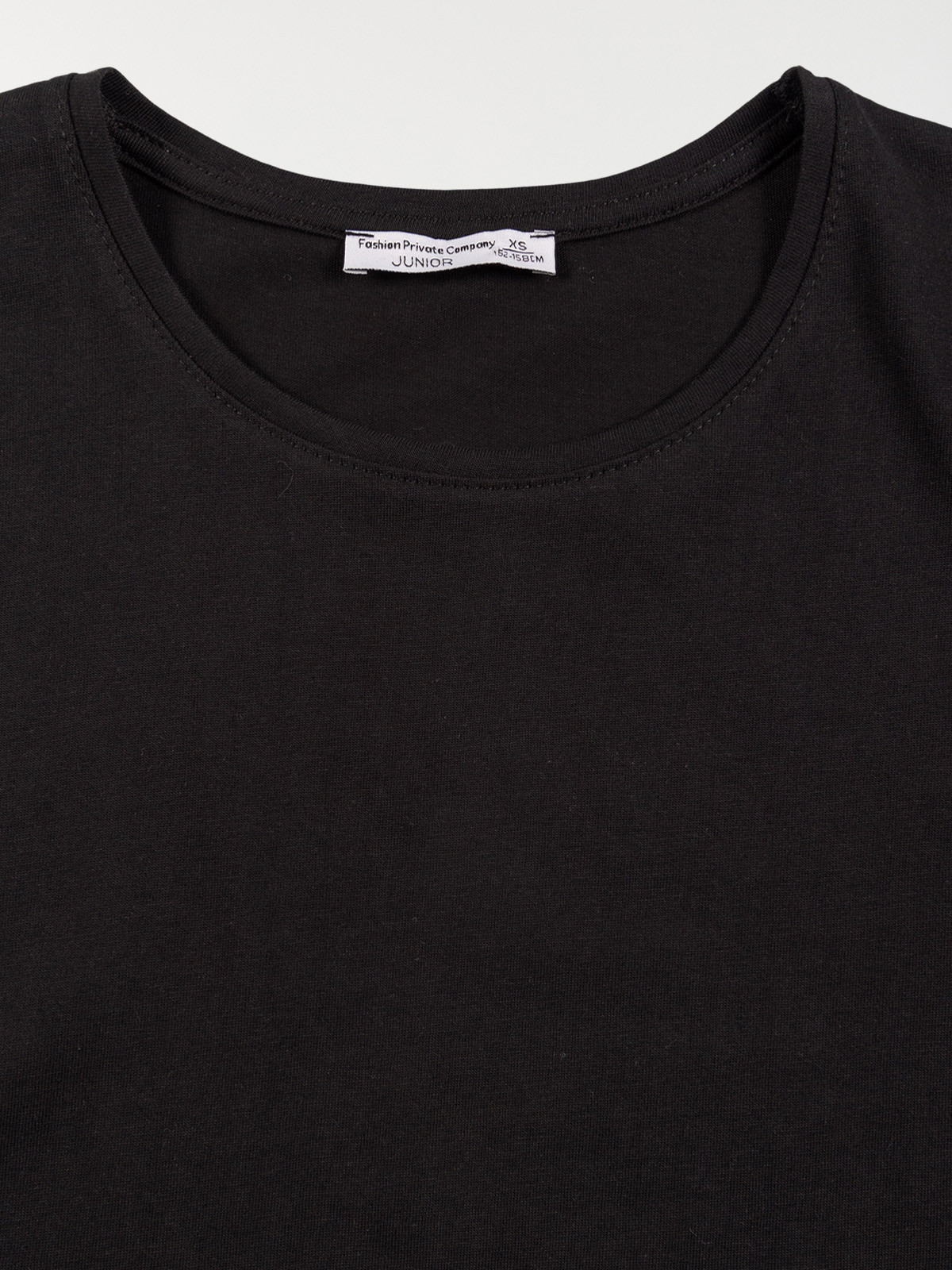 Tee-shirt basique noir fille (XXS-M) Tee-shirt basique noir fille (XXS-M)