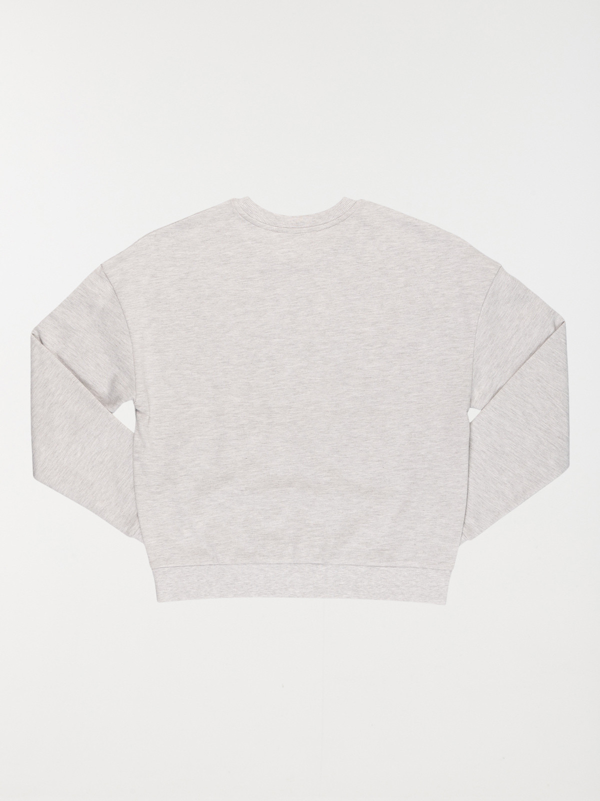 Sweat basique gris chiné fille (XXS-M)