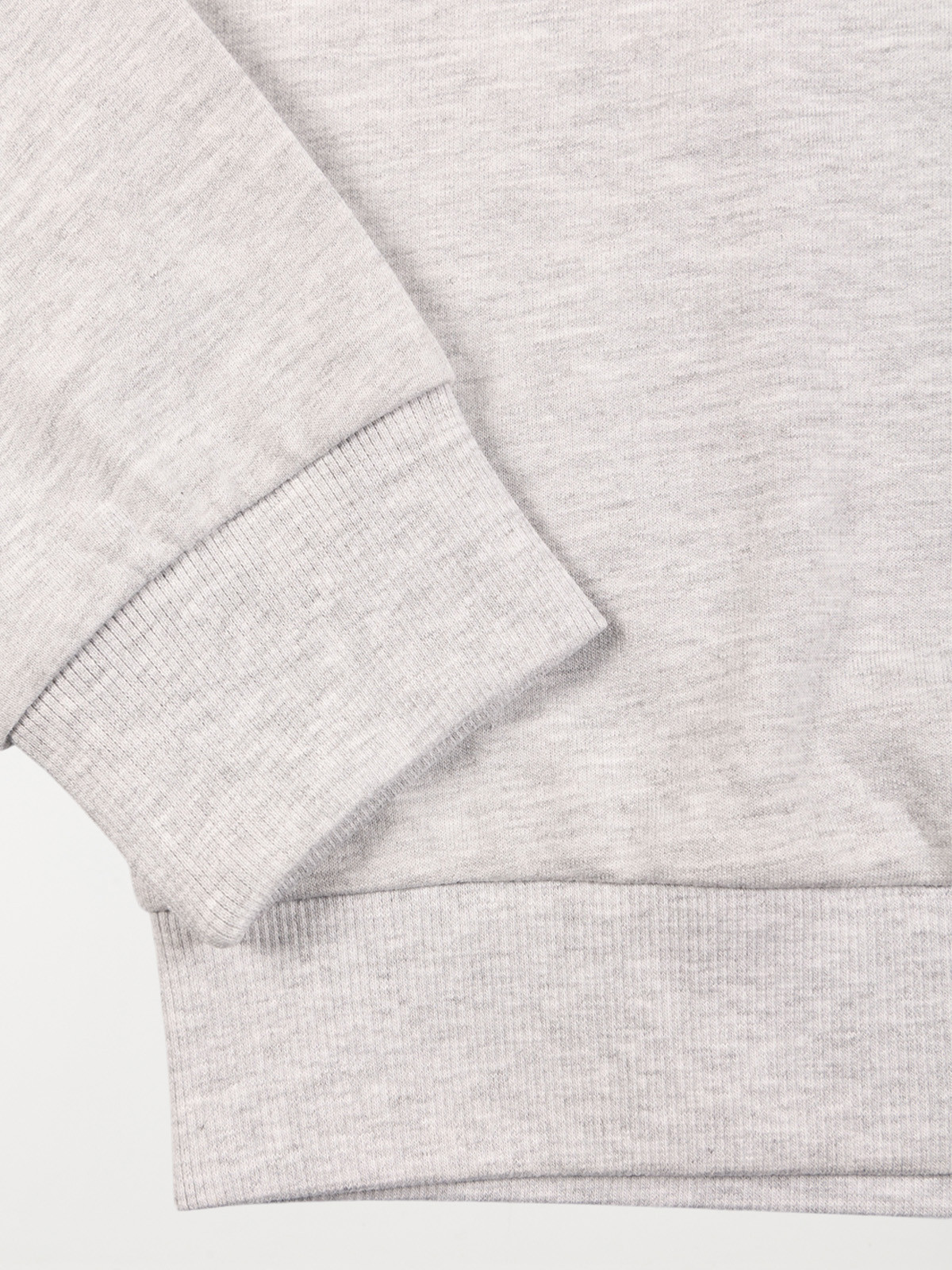 Sweat basique gris chiné fille (XXS-M)